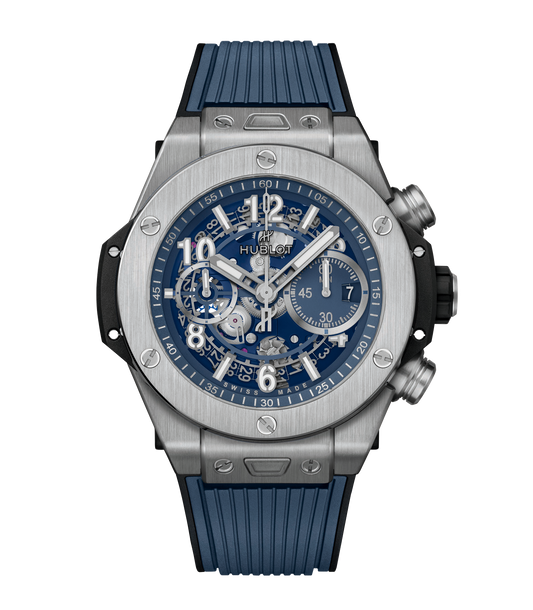 Hublot Big Bang Unico Titanium Blue, 44mm with Blue Skeleton Dial