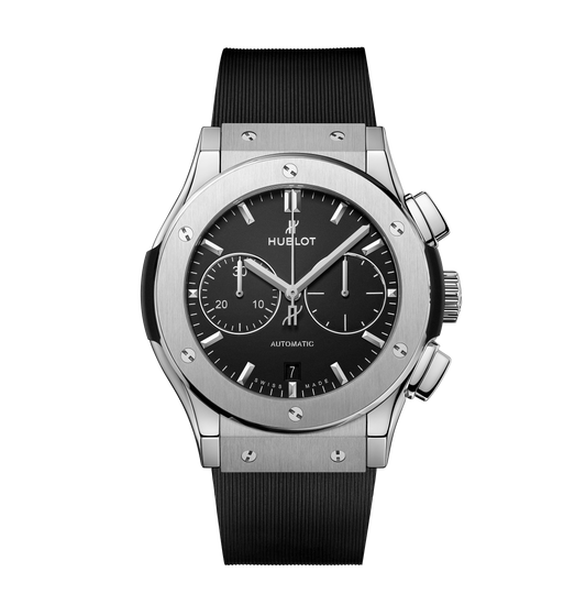 Hublot Classic Fusion Chronograph Titanium, 45mm with Black Rubber Strap