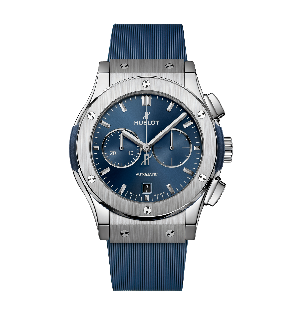 Hublot Classic Fusion Chronograph Titanium Blue, 42mm with Blue Dial