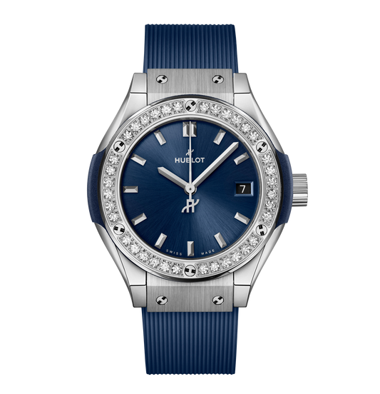 Hublot Classic Fusion Titanium Blue Diamonds, 29mm with Blue Dial
