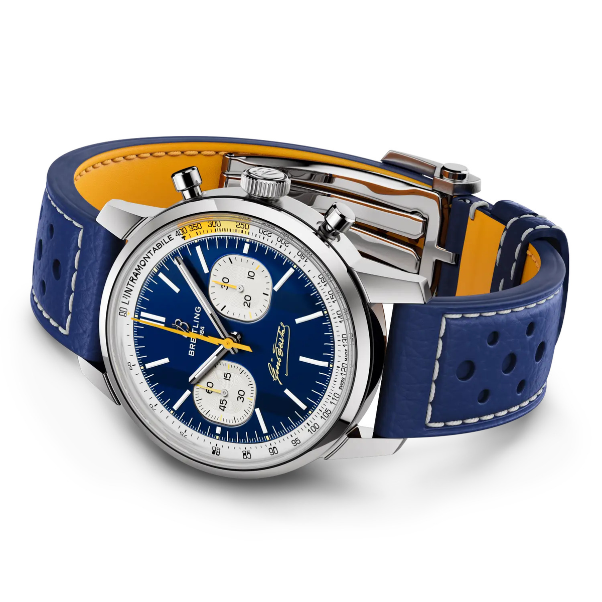 Breitling Top Time B01 Gino Bartali 41mm Watch with Blue Leather Strap