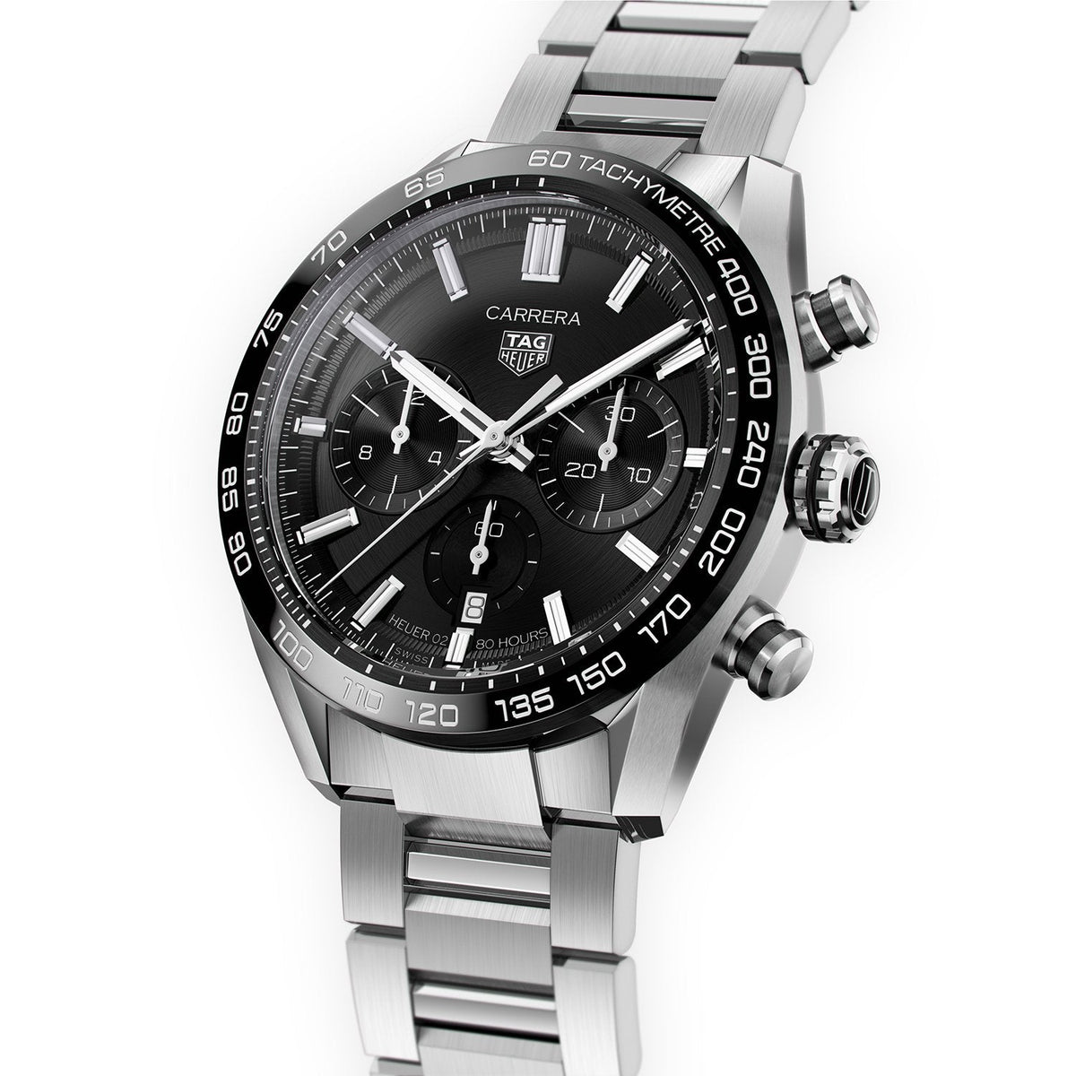 TAG Heuer Carrera Men's Automatic Sport Chronograph 44mm Black Dial Watch