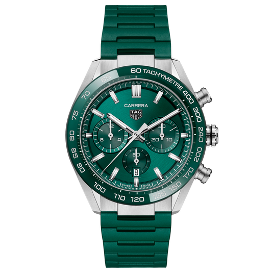 TAG Heuer Carrera Chronograph Watch with a Green Dial