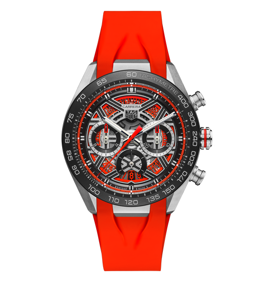 TAG Heuer Carrera Chronograph Extreme Sport Watch with Orange Rubber Strap