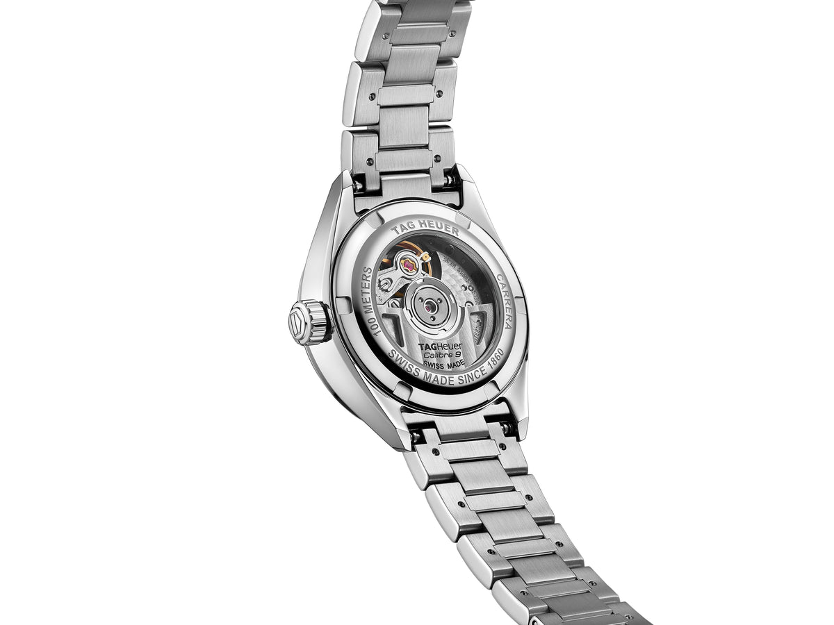 TAG Heuer Carrera Calibre 9 Automatic Ladies' Blue Steel Watch, 29mm