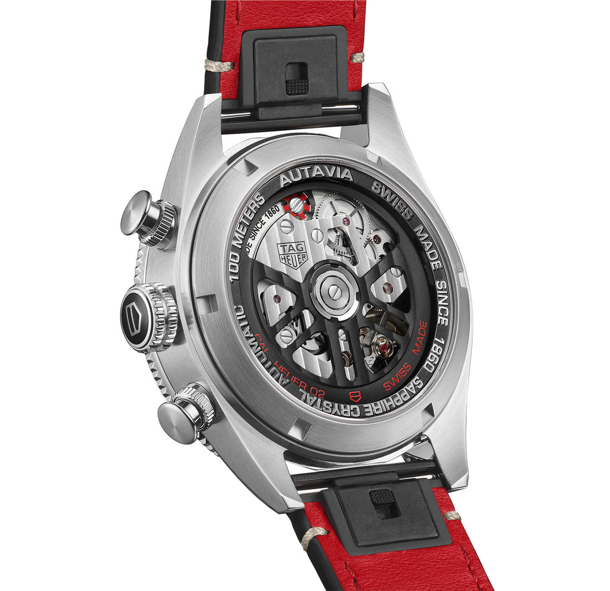 TAG Heuer Autavia Flyback Chronometer Watch with Black Leather Strap
