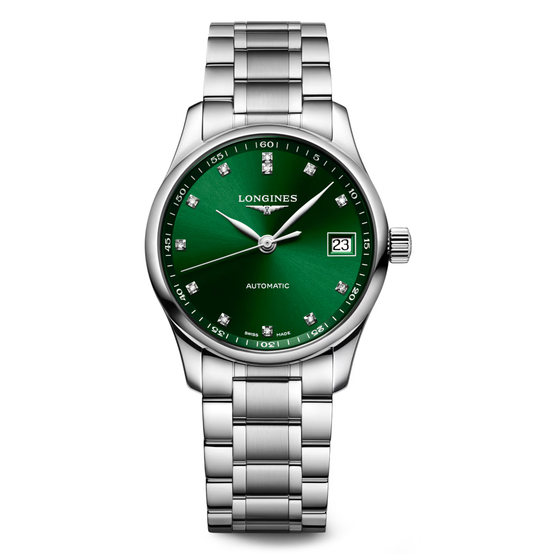 Longines Master 34mm Watch with Green Dial