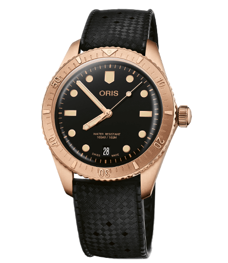 Oris Divers Sixty-Five Date Watch with Black Dial, 38mm