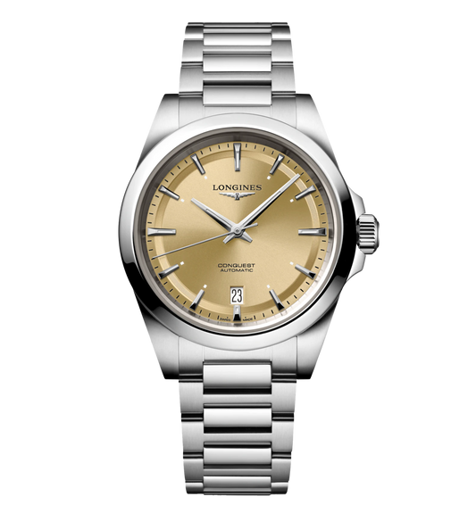 Longines Conquest 38mm Watch with Champagne Dial