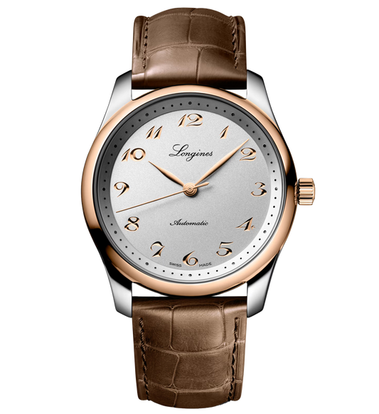 Longines Master 40mm Watch with Brown Leather Strap