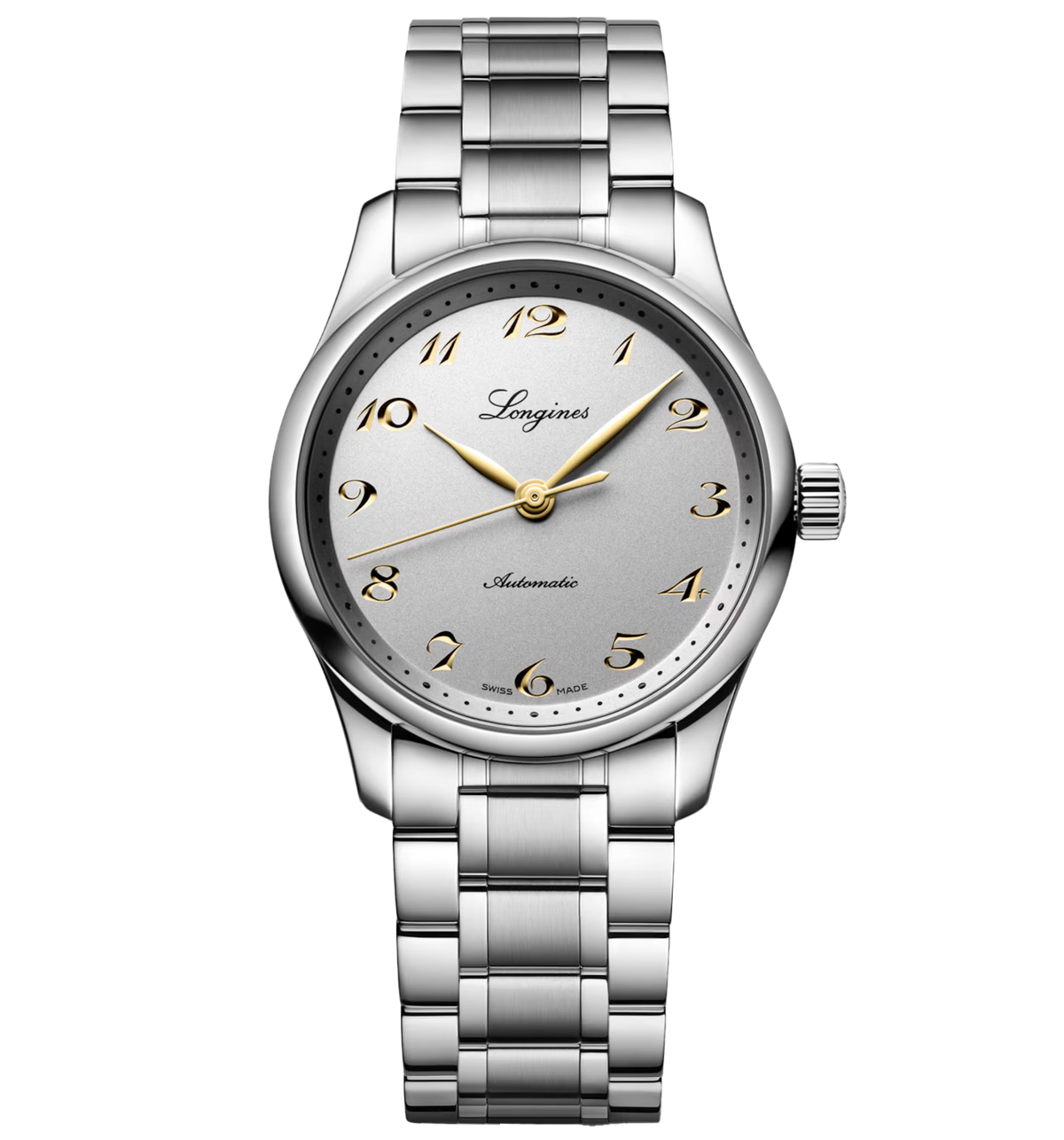 Longines Master 34mm Watch with Stainless Steel Bracelet