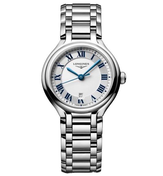 Longines PrimaLuna 30mm Watch with Stainless Steel Bracelet