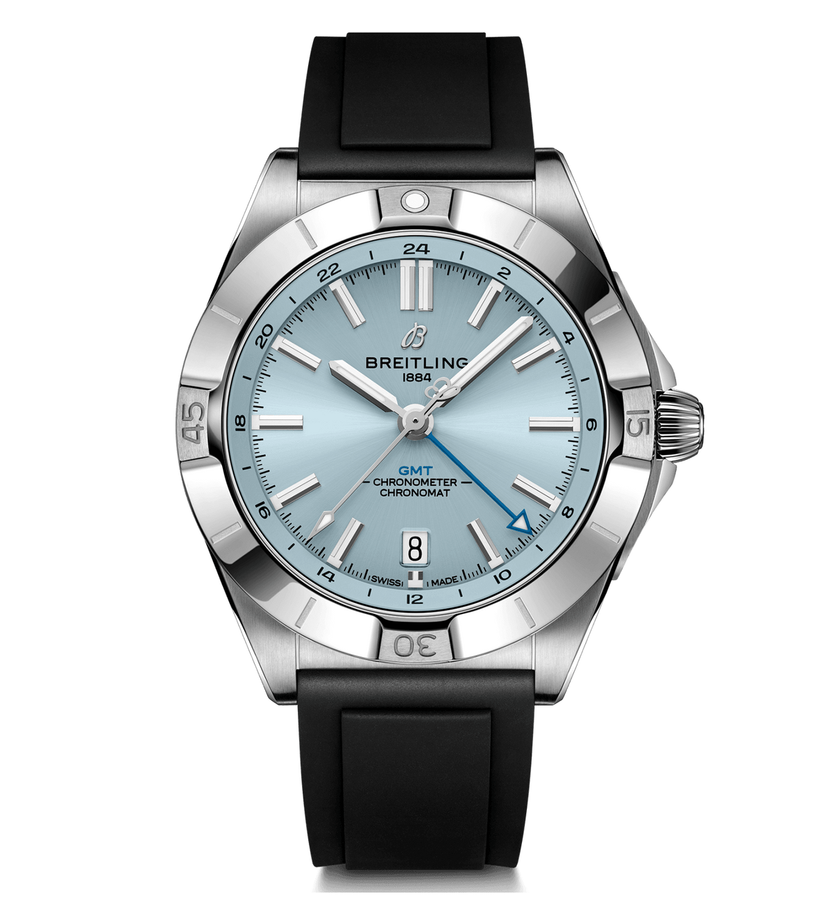 Breitling Chronomat Automatic GMT 40 Watch with Ice Blue Dial