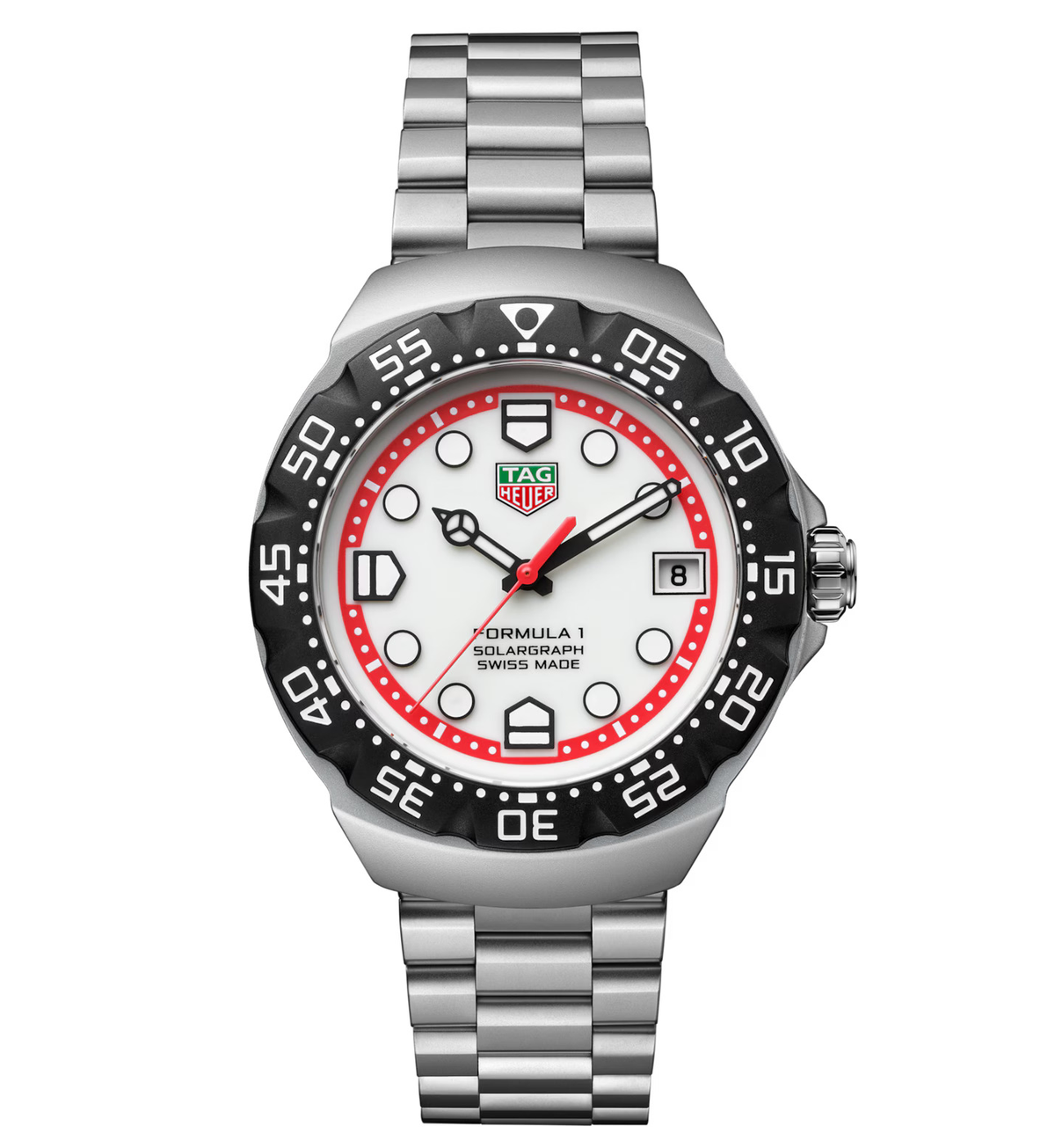 TAG Heuer Formula 1 Solargraph Watch with White Dial