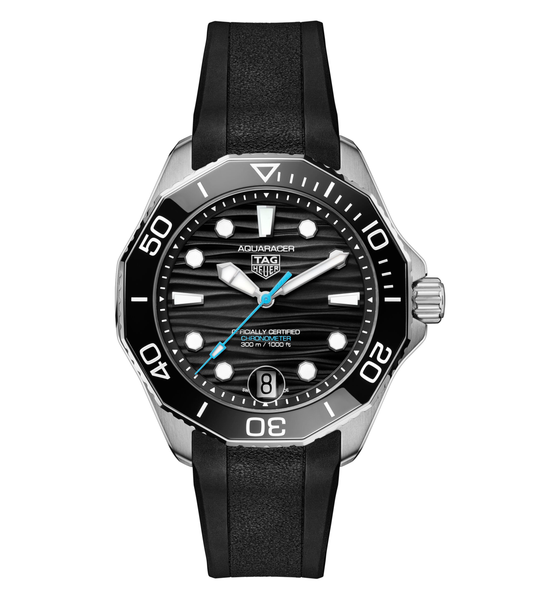 TAG Heuer Aquaracer Professional 300 Date Watch with Black Rubber Strap