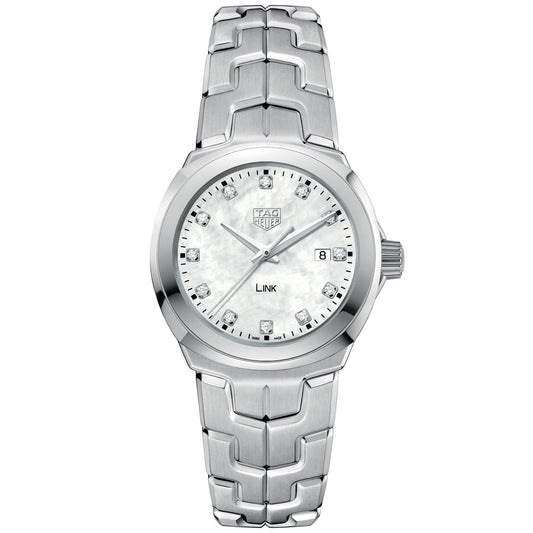 TAG Heuer Link Ladies' White Mother-of-Pearl Diamond Dial Watch
